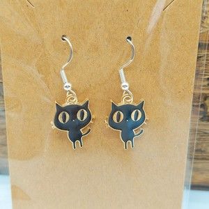 Cute Black Cat Earrings